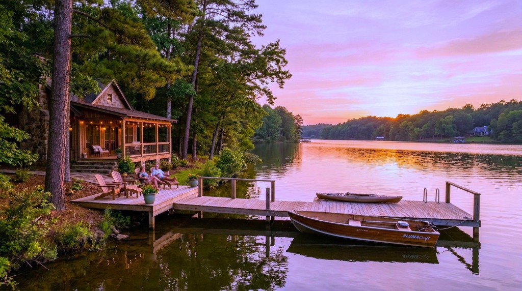 Wilson Lake Waterfront Vacation Rental in Muscle Shoals Alabama - VLB Properties LLC - VLB Properties LLC Wilson Lake waterfront vacation rental with private dock and lake views in Muscle Shoals, Alabama.